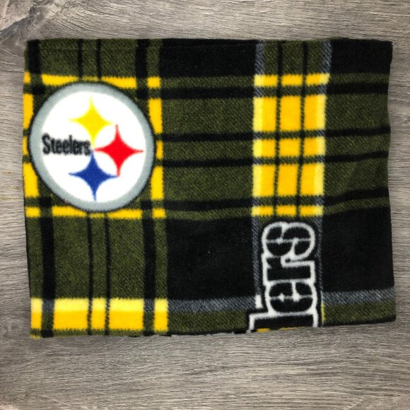 NFL Steelers Fleece Neck Warmer: Handmade Scarf Tube - Picture 1 of 10